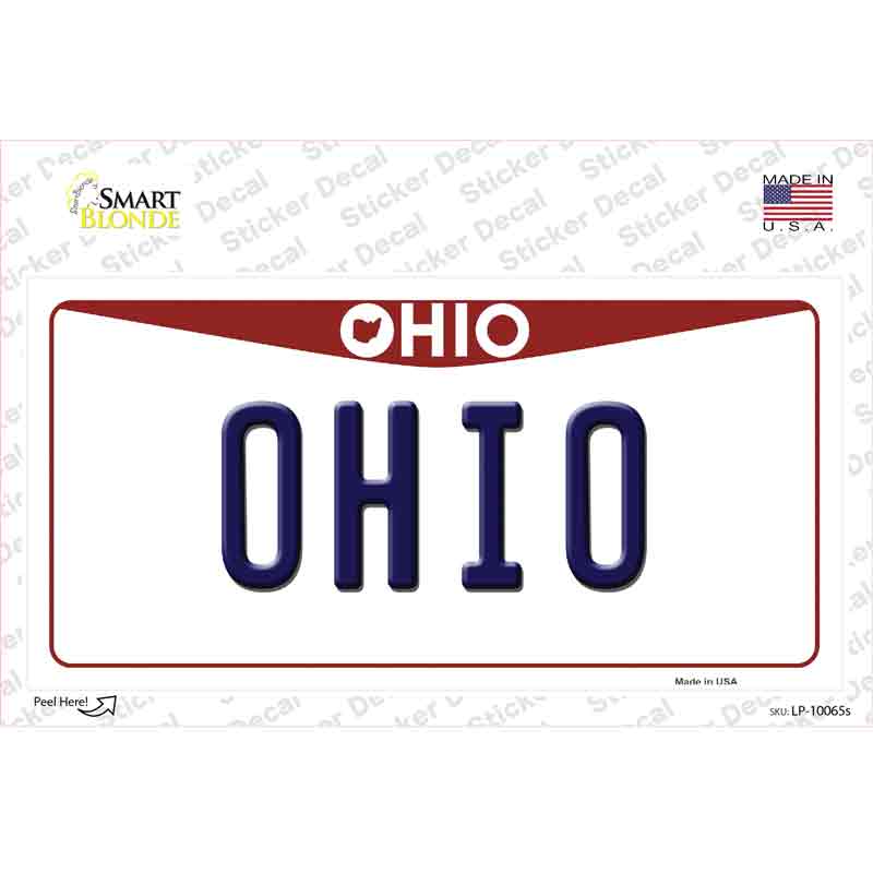 Ohio Novelty Sticker Decal Small