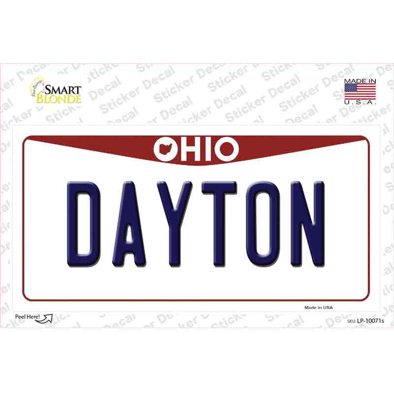 Dayton Ohio Novelty Sticker Decal Small