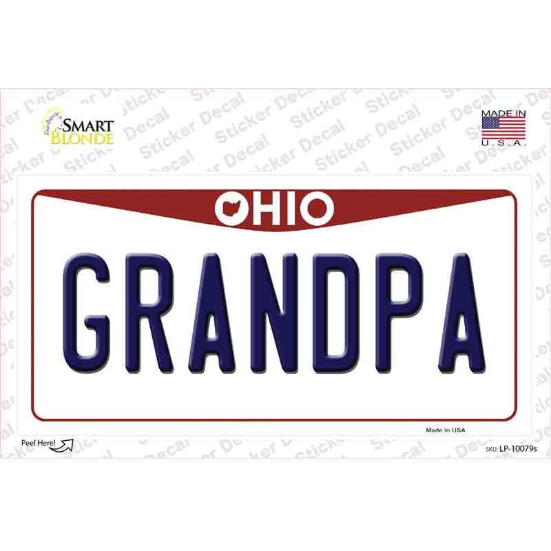 Grandpa Ohio Novelty Sticker Decal Small