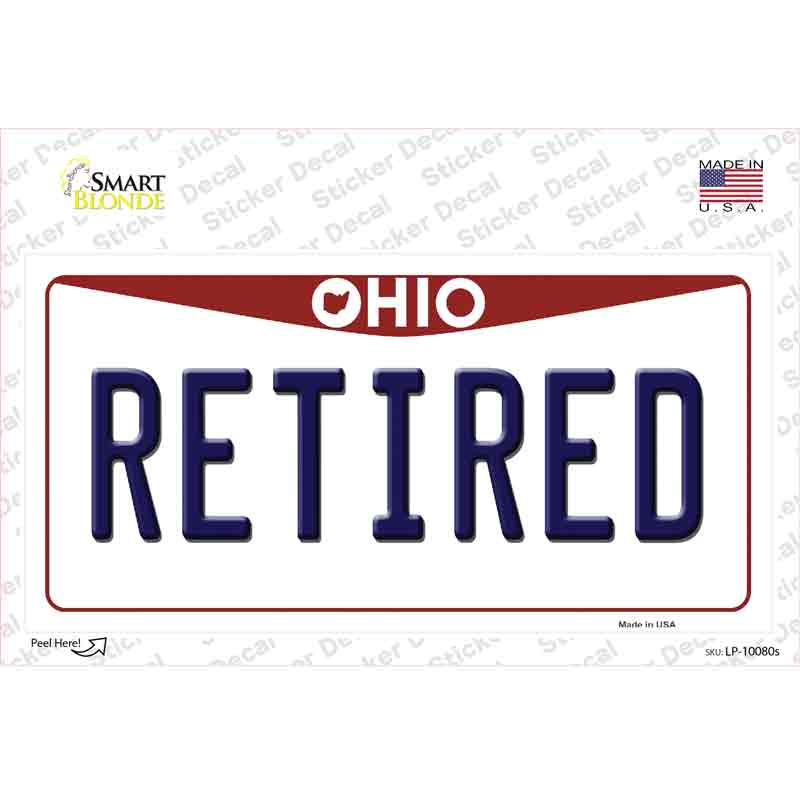 Retired Ohio Novelty Sticker Decal Small