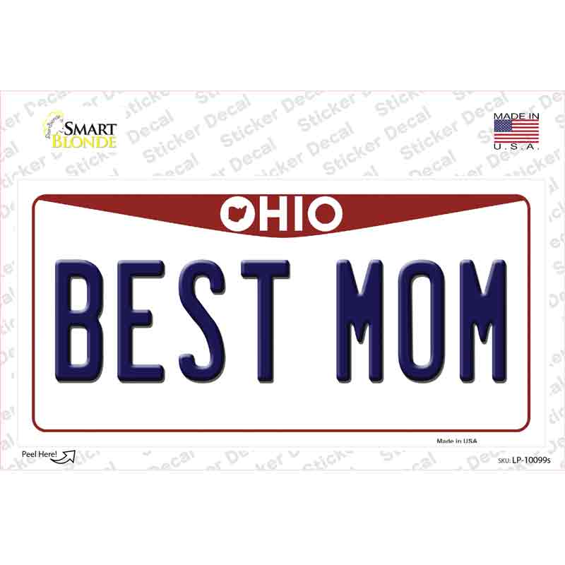 Best Mom Ohio Novelty Sticker Decal Small