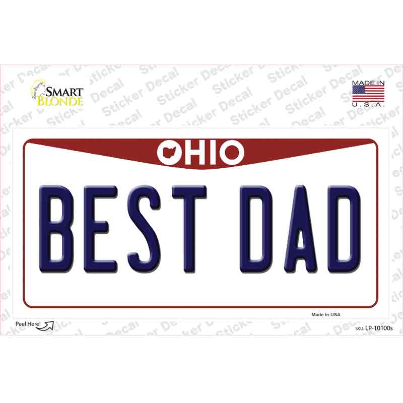 Best Dad Ohio Novelty Sticker Decal Small