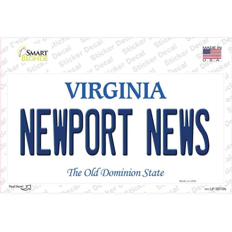 Newport News Virginia Novelty Sticker Decal Small