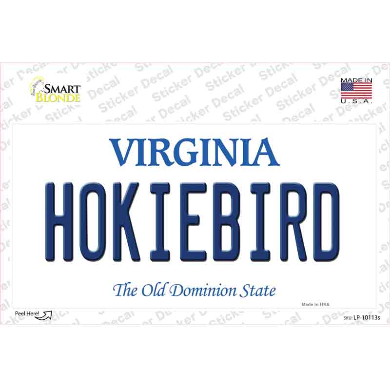 Hokiebird Virginia Novelty Sticker Decal Small