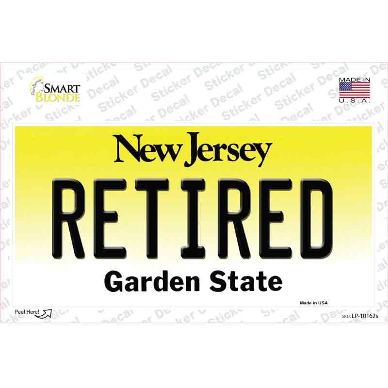 Retired New Jersey Novelty Sticker Decal Small