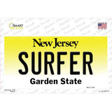 Surfer New Jersey Novelty Sticker Decal Small