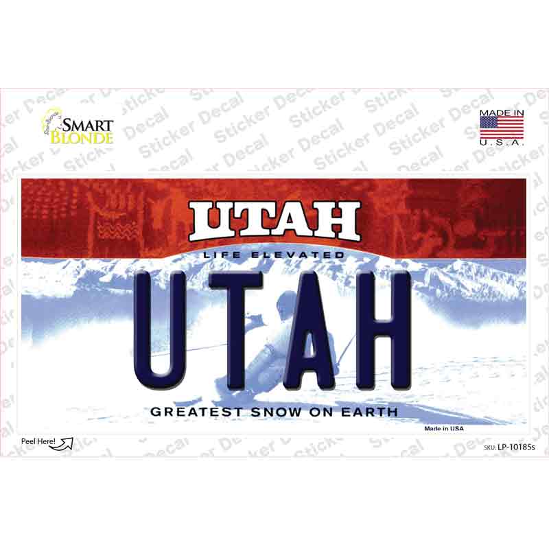 Utah Novelty Sticker Decal Small