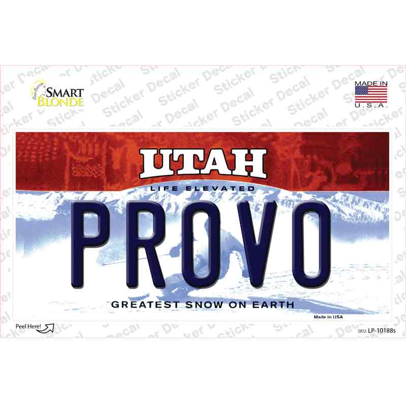 Provo Utah Novelty Sticker Decal Small