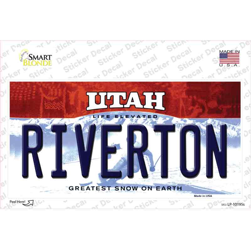 Riverton Utah Novelty Sticker Decal Small