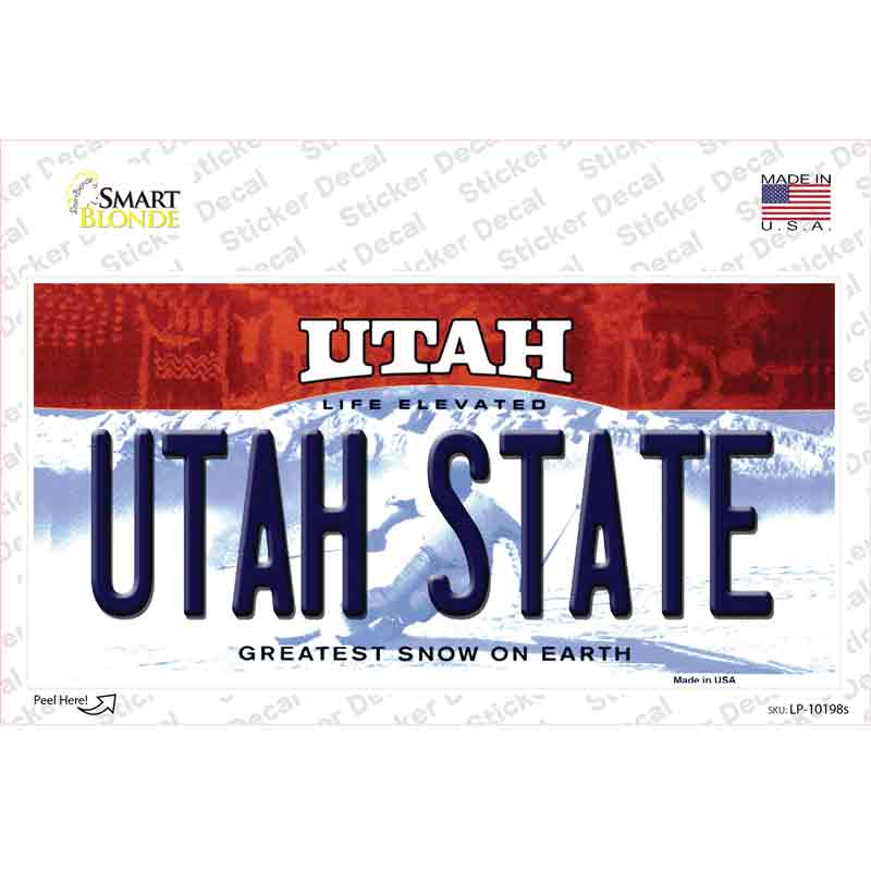 Utah State Utah Novelty Sticker Decal Small