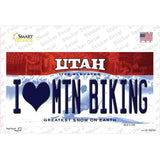 I Love Mtn Biking Utah Novelty Sticker Decal Small