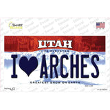 I Love Arches Utah Novelty Sticker Decal Small