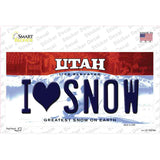 I Love Snow Utah Novelty Sticker Decal Small