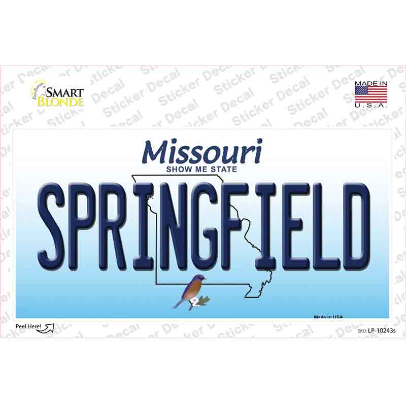 Springfield Missouri Novelty Sticker Decal Small