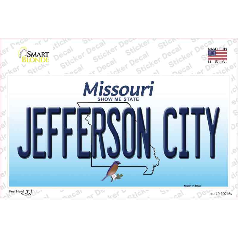 Jefferson City Missouri Novelty Sticker Decal Small