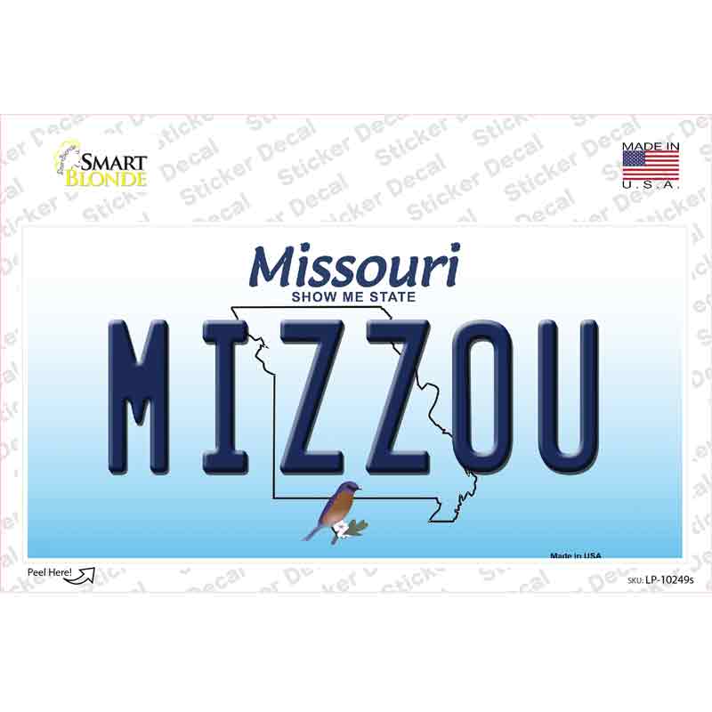 Mizzou Missouri Novelty Sticker Decal Small