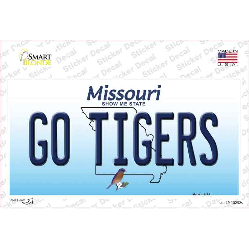 Go Tigers Missouri Novelty Sticker Decal Small