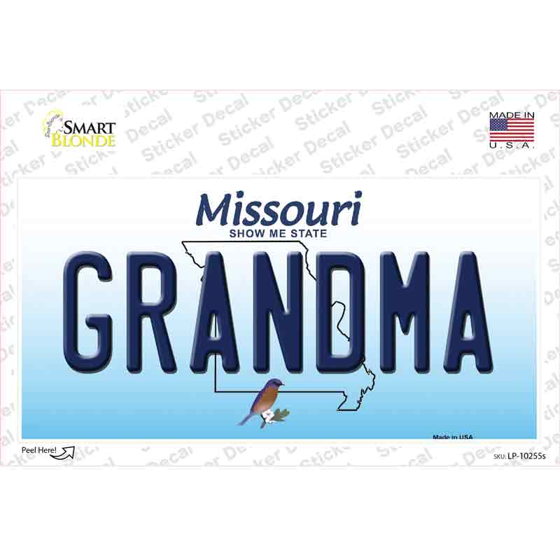Grandma Missouri Novelty Sticker Decal