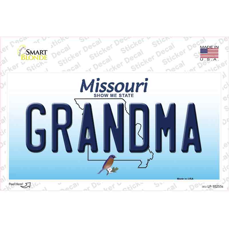 Grandma Missouri Novelty Sticker Decal Small