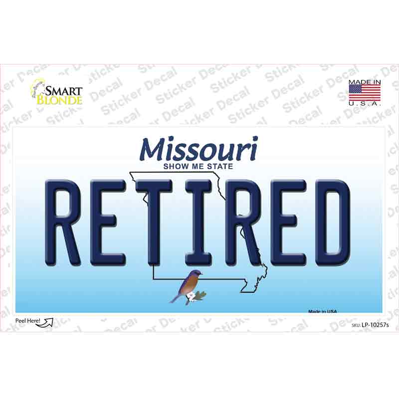 Retired Missouri Novelty Sticker Decal Small