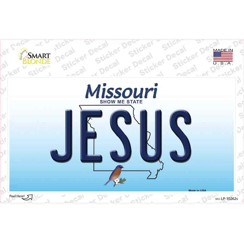 Jesus Missouri Novelty Sticker Decal Small