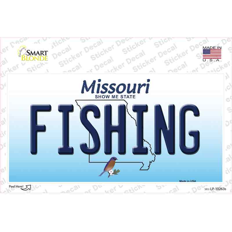 Fishing Missouri Novelty Sticker Decal Small