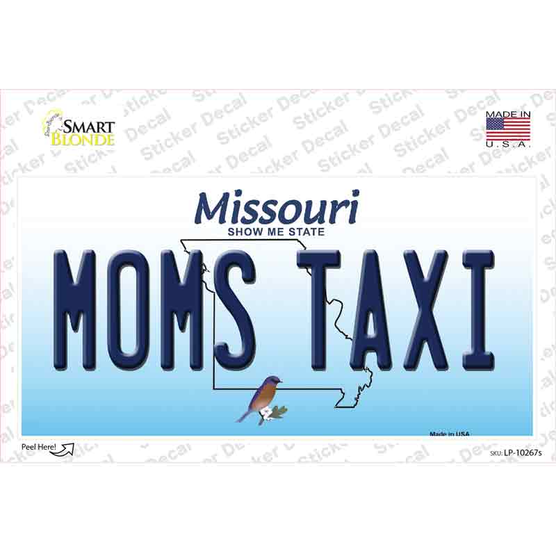 Moms Taxi Missouri Novelty Sticker Decal Small