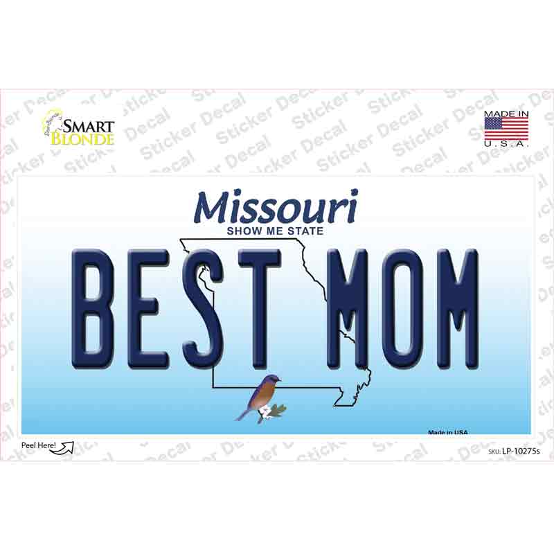 Best Mom Missouri Novelty Sticker Decal Small