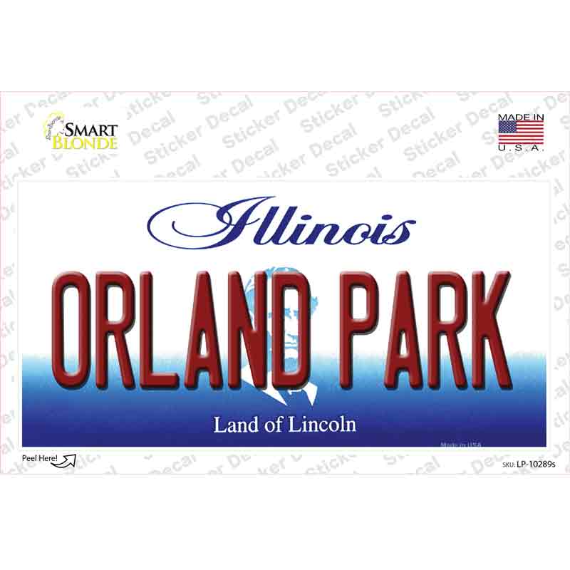 Orland Park Illinois Novelty Sticker Decal Small