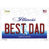 Best Dad Illinois Novelty Sticker Decal Small