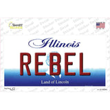 Rebel Illinois Novelty Sticker Decal Small