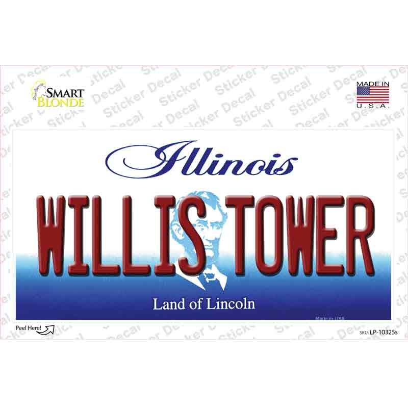 Willis Tower Illinois Novelty Sticker Decal Small