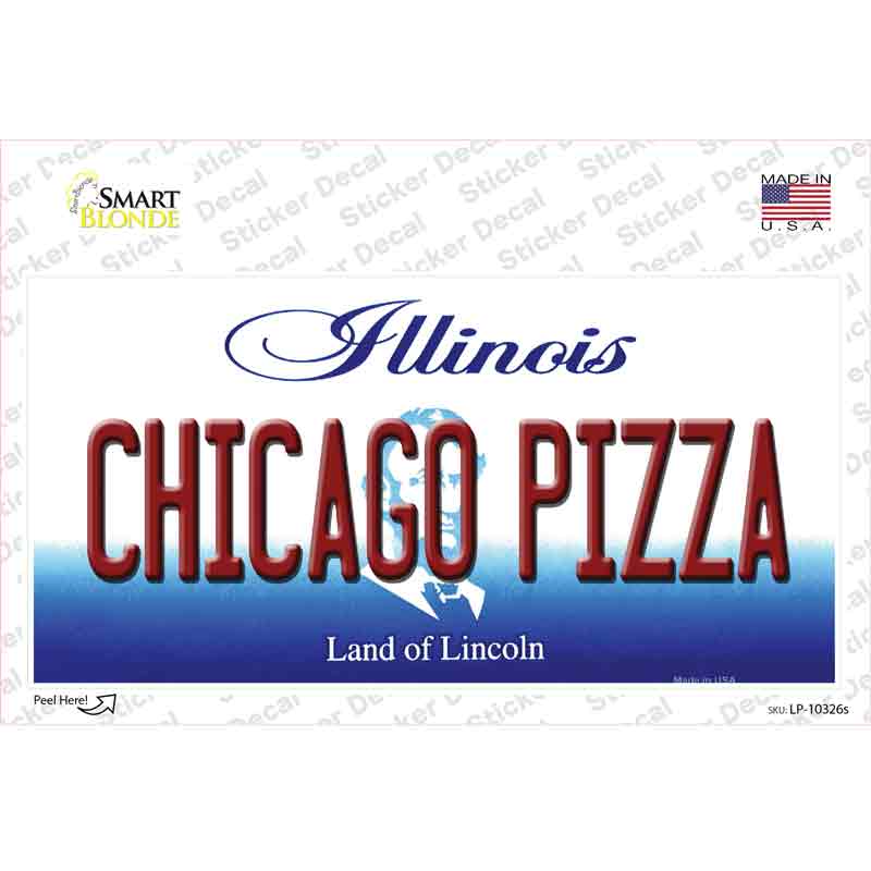 Chicago Pizza Illinois Novelty Sticker Decal Small