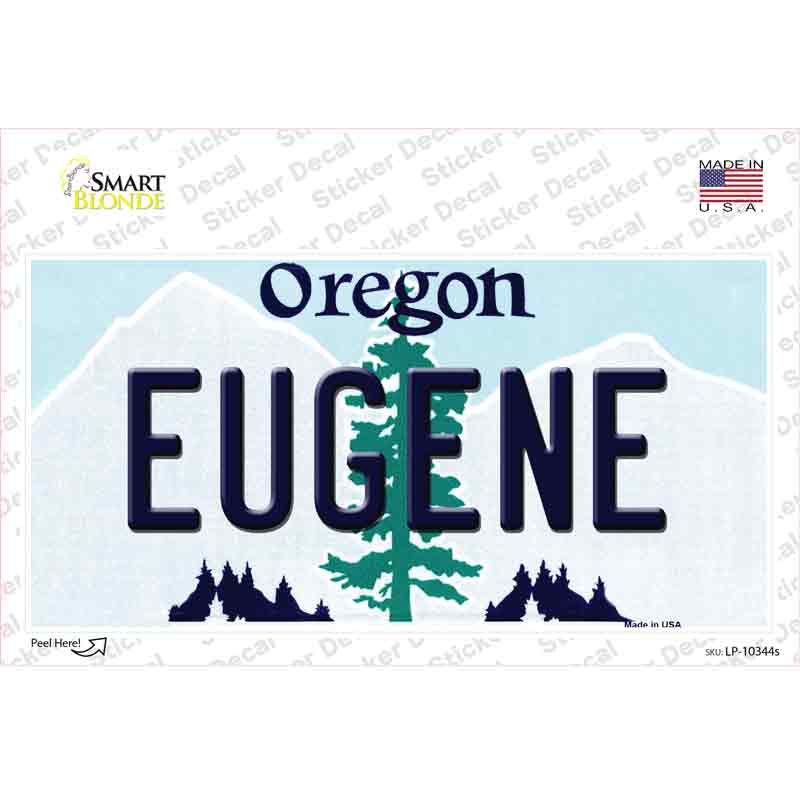 Eugene Oregon Novelty Sticker Decal Small