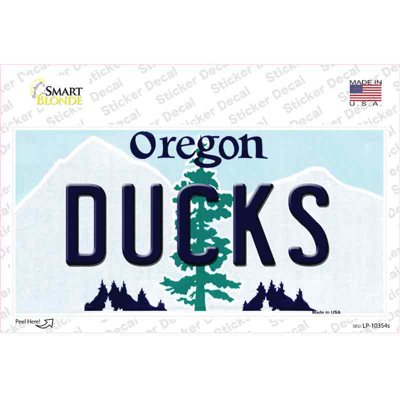 Ducks Oregon Novelty Sticker Decal Small