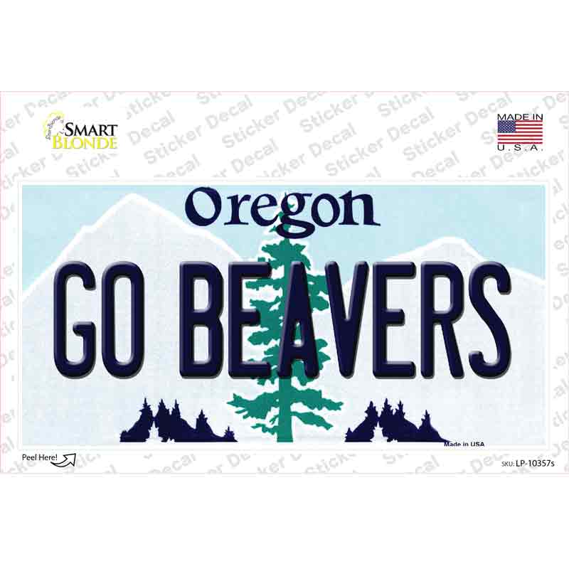 Go Beavers Oregon Novelty Sticker Decal Small