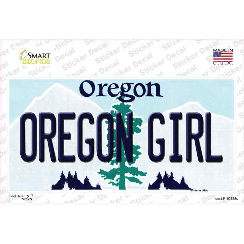 Oregon Girl Oregon Novelty Sticker Decal Small