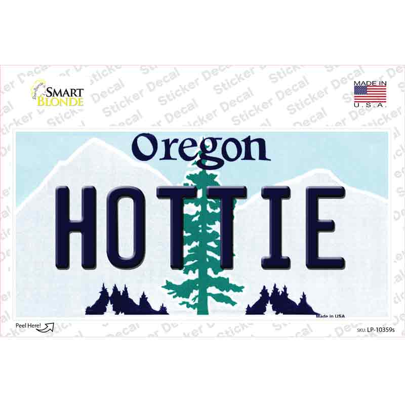 Hottie Oregon Novelty Sticker Decal Small