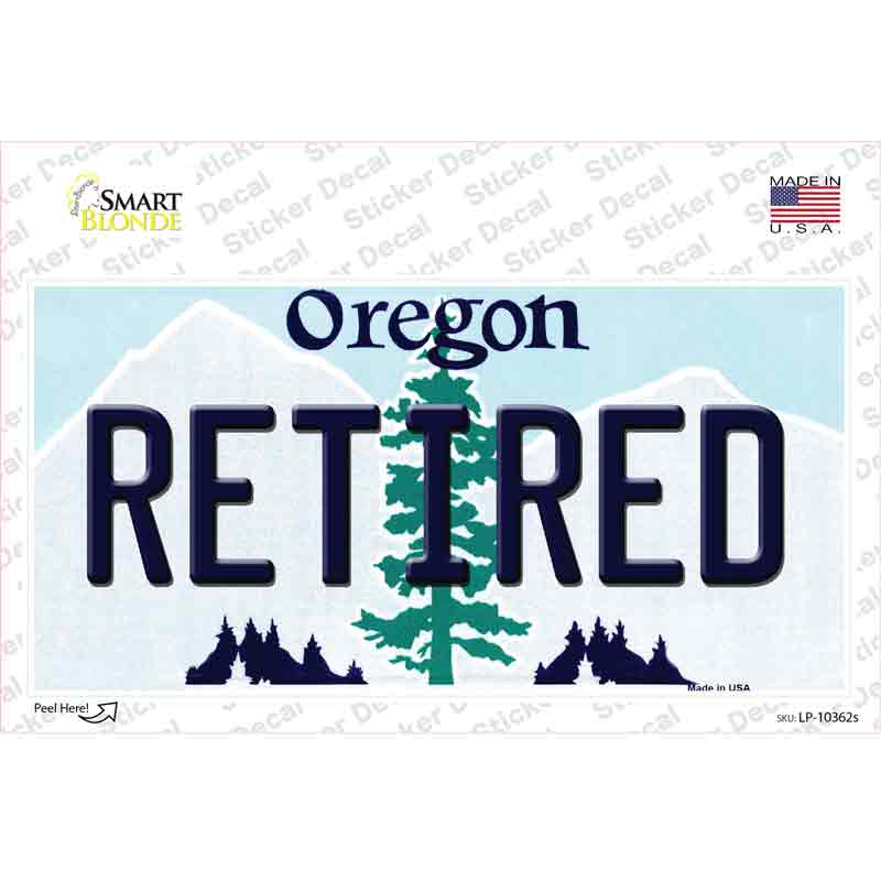 Retired Oregon Novelty Sticker Decal Small