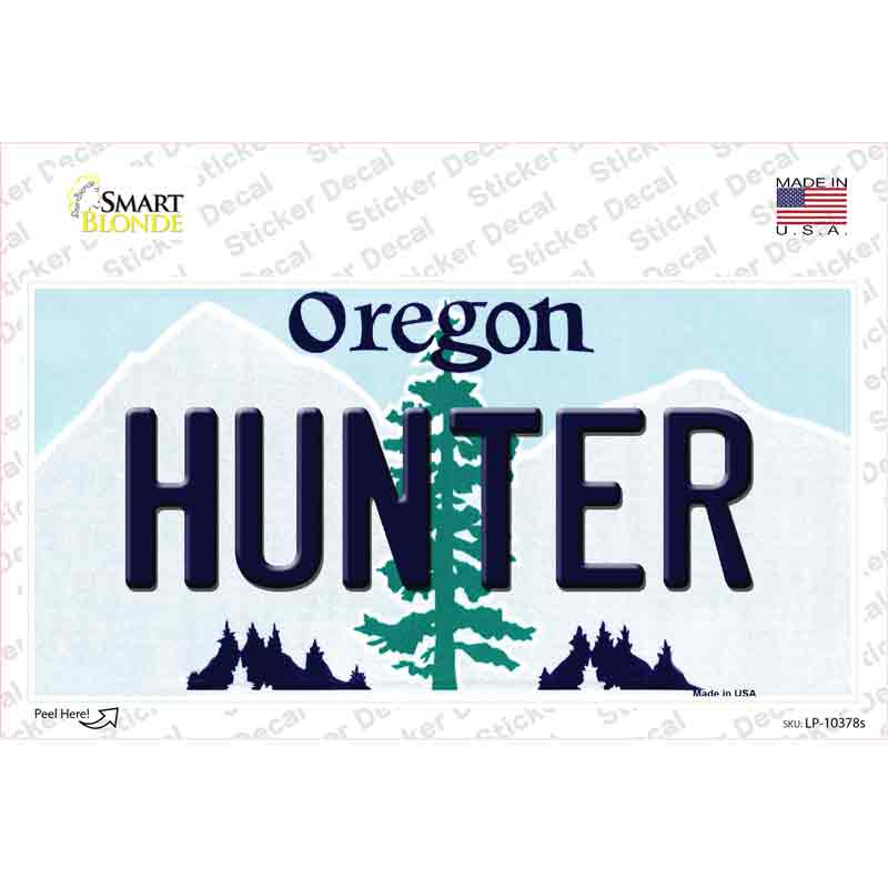 Hunter Oregon Novelty Sticker Decal Small