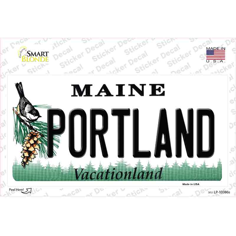 Portland Maine Novelty Sticker Decal Small