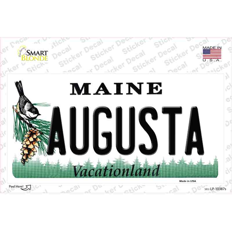 Augusta Maine Novelty Sticker Decal Small