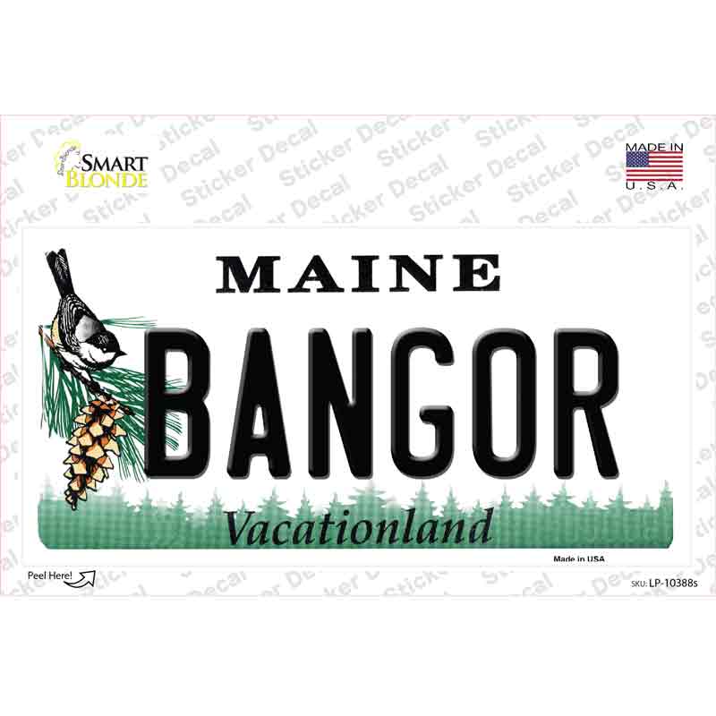 Bangor Maine Novelty Sticker Decal Small