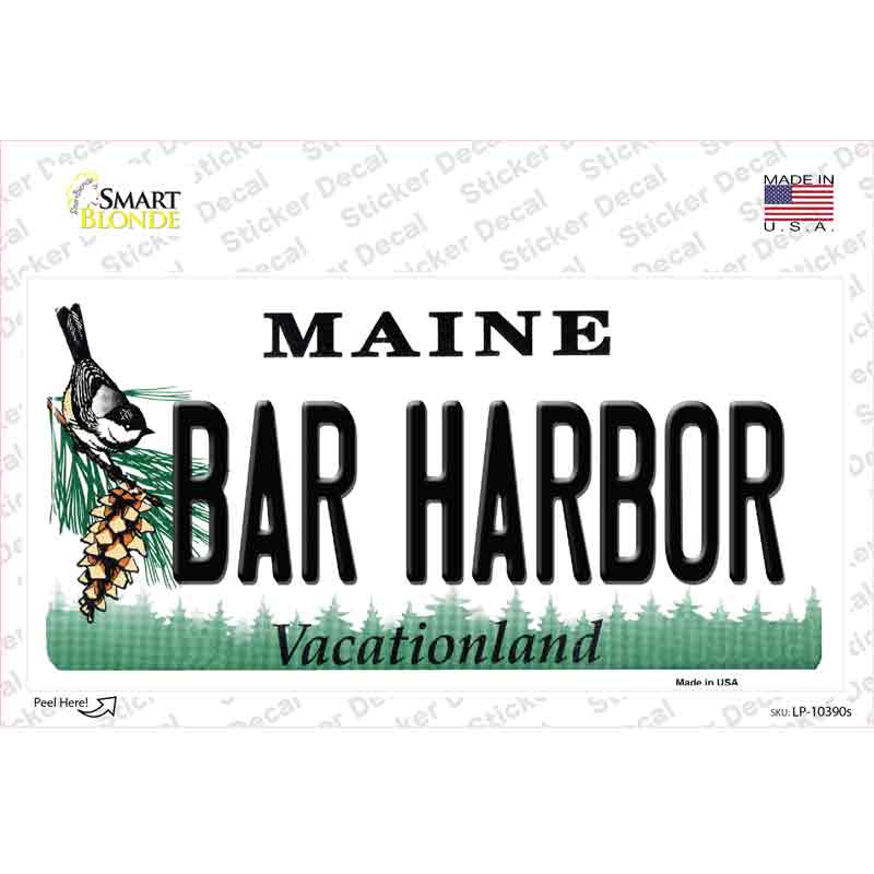 Bar Harbor Maine Novelty Sticker Decal Small