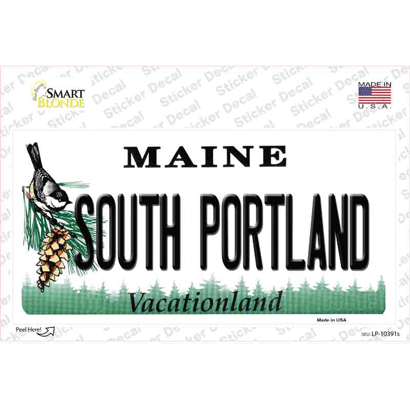 South Portland Maine Novelty Sticker Decal Small