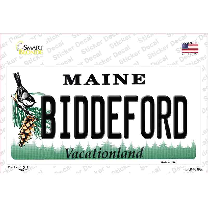 Biddeford Maine Novelty Sticker Decal Small