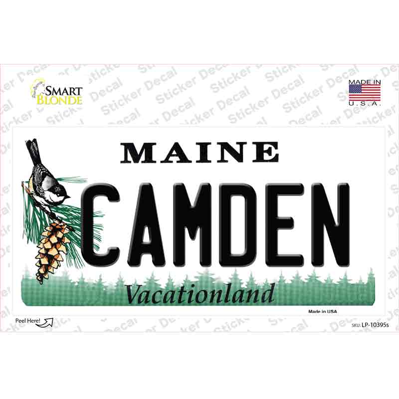 Camden Maine Novelty Sticker Decal Small