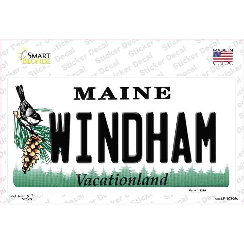 Windham Maine Novelty Sticker Decal Small