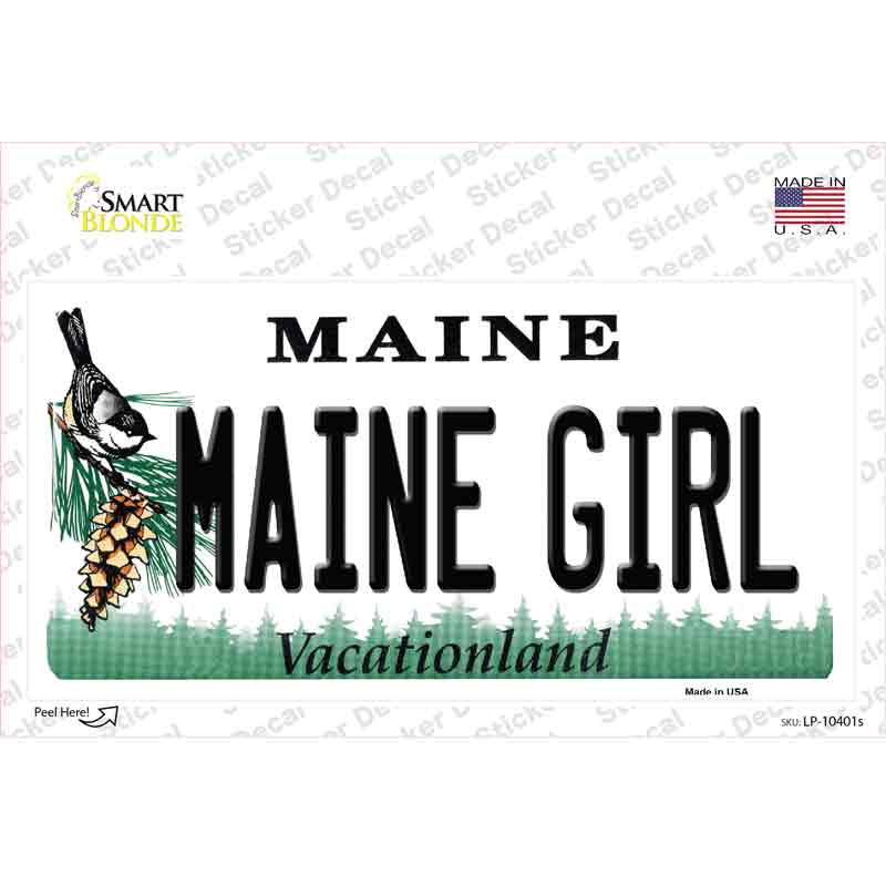 Maine Girl Novelty Sticker Decal Small