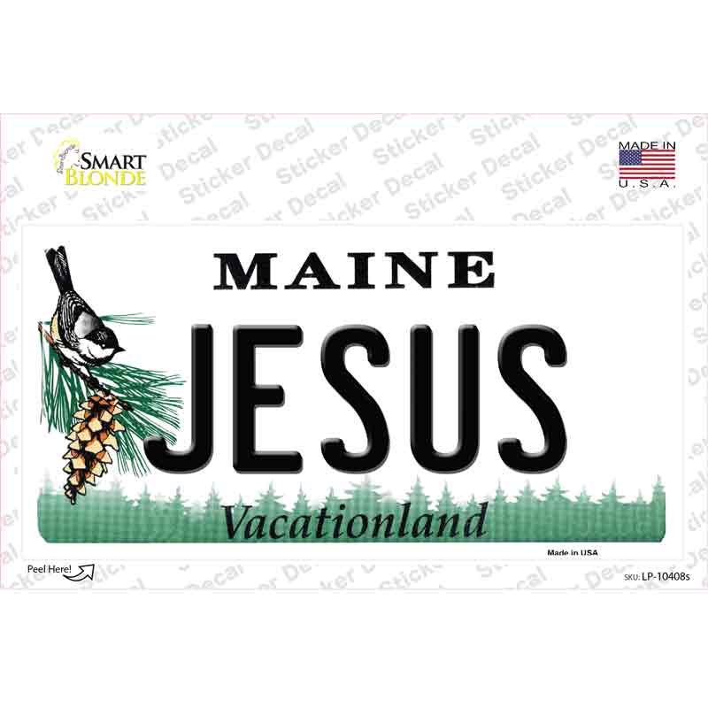 Jesus Maine Novelty Sticker Decal Small